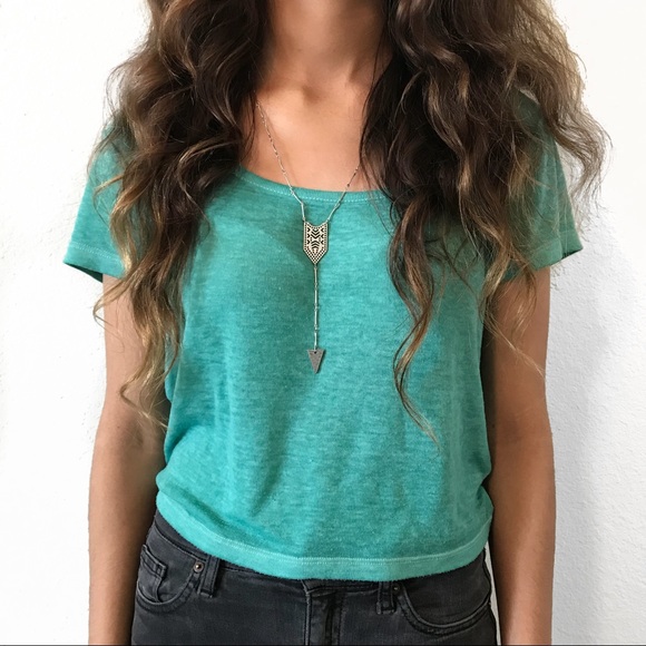 Teal Crop Top - Picture 2 of 2